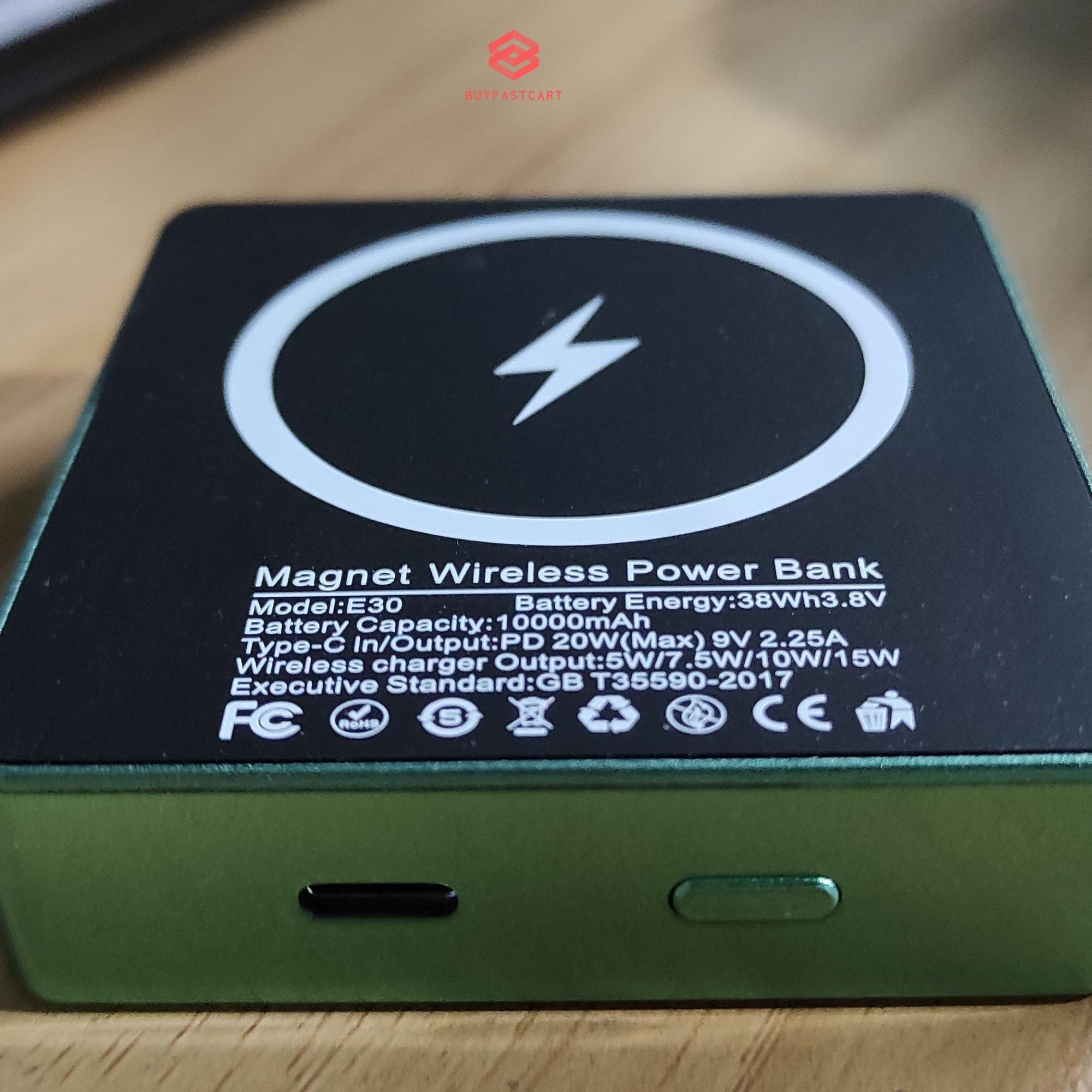 Pin Sạc Dự Phòng Hỗ Trợ Sạc Không Dây QI Wireless 10.000mAh cho iPhone Samsung