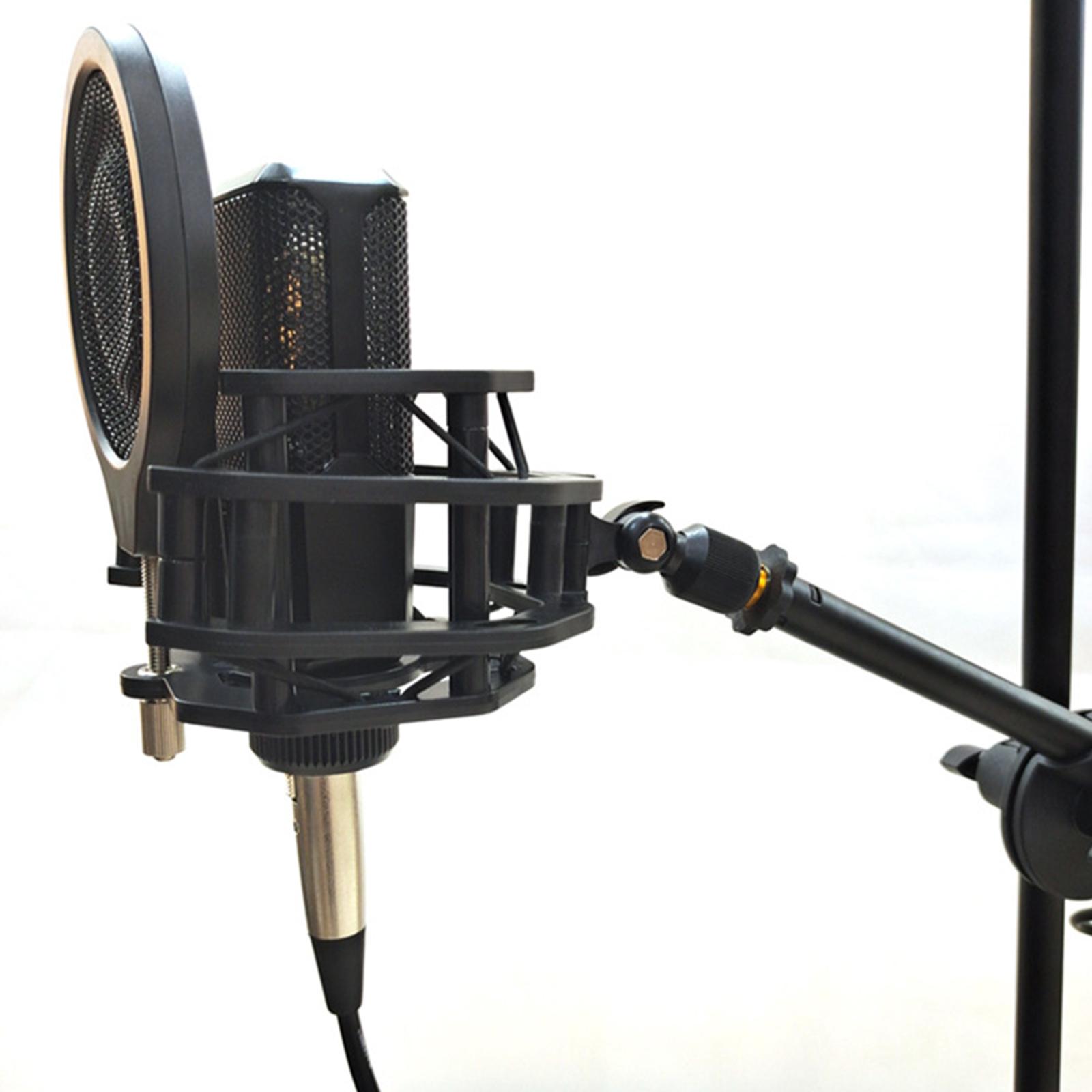 Adjustable Microphone Shock Mount with High Isolation Filter Shield
