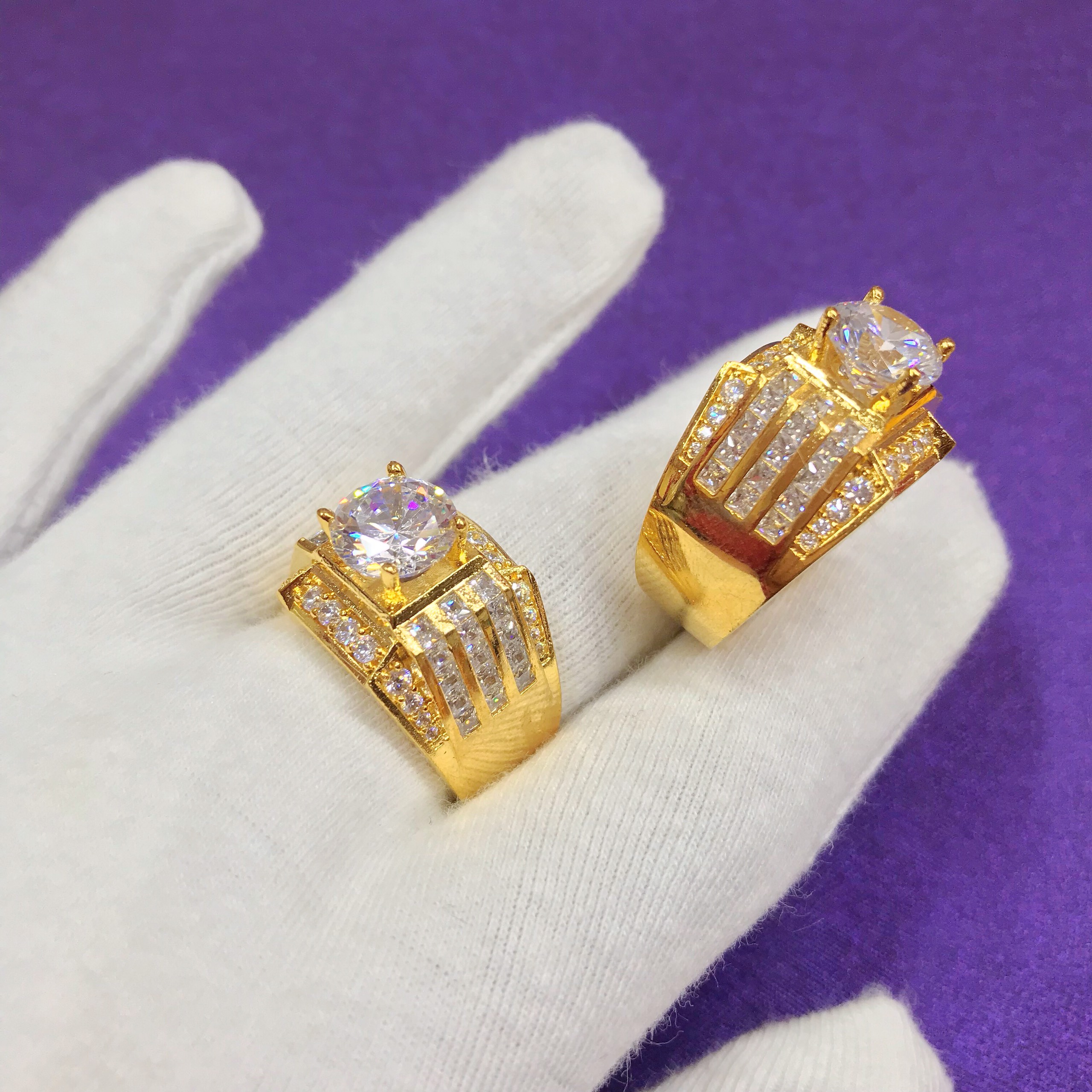 Nhẫn Nam Mạ Vàng Mẫu 0510305 - Che Khuyết Điểm Ngón Tay - Mang Đi Chơi, Đi Tiệc Đều Được - Tặng Kèm Hộp Đẹp