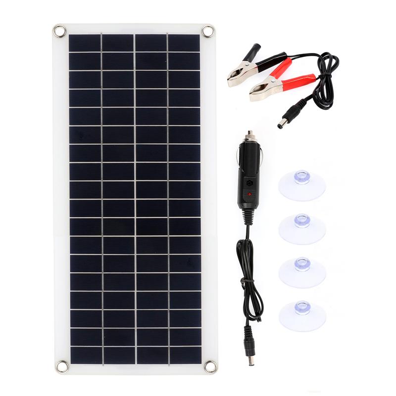 Bảng điều khiển năng lượng mặt trời linh hoạt 300W Bộ sạc pin 12V USB kép với bộ điều khiển 10A-60A Pin năng lượng mặt trời cho điện thoại Xe du thuyền RV Màu sắc: Bộ điều khiển 60A