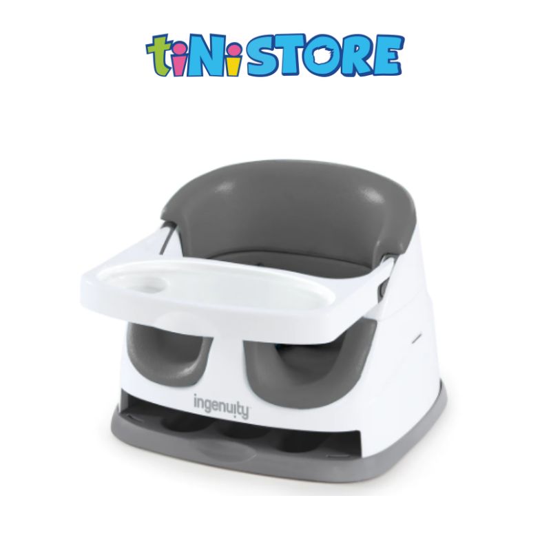 tiNiStore-Ghế ăn dặm 2 trong 1 màu xám Ingenuity 11576