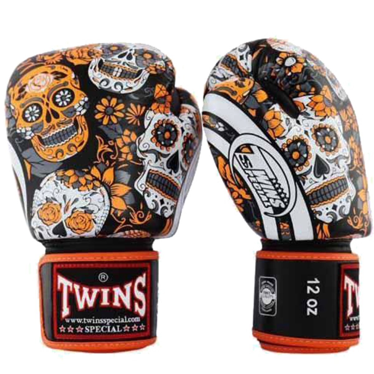 Găng Tay Boxing &amp; Muay Thai Twins FBGVL3-53 Los Muertes - Orange