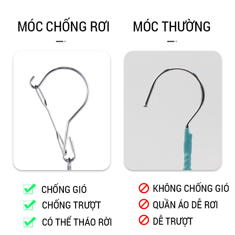 Móc Treo Quần Áo, Móc Phơi Đồ Trẻ Em Inox Kẹp Chống Rơi, Móc Treo Tất, Vớ, Đồ Lót Nhiều Kiểu Dáng