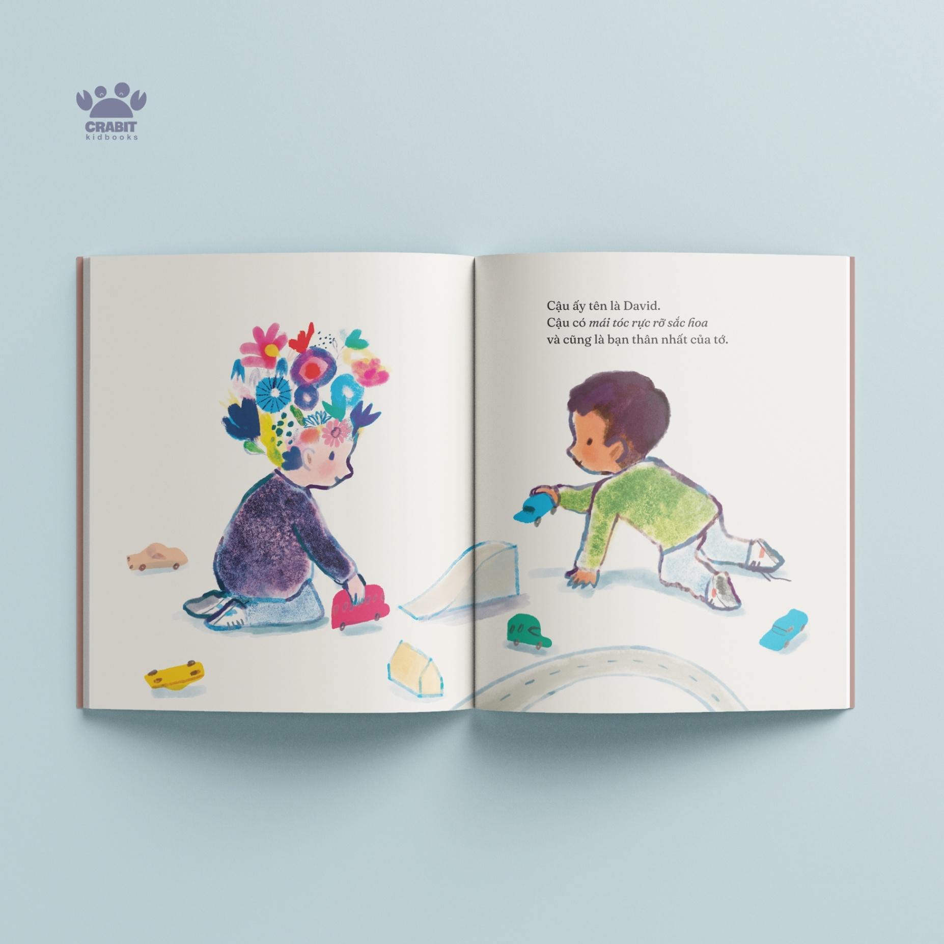 Sách - Sách Chạm Chữ - Cậu Bé Có Mái Tóc Nở Hoa - Bìa Cứng