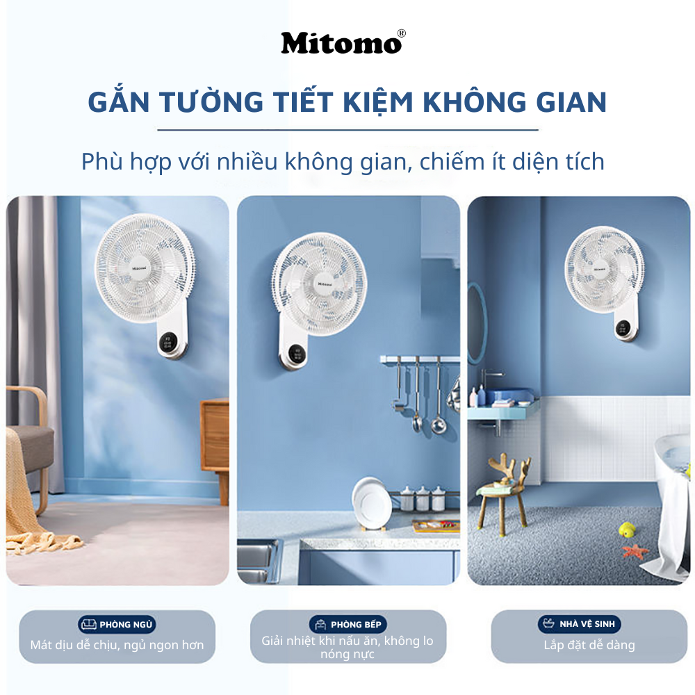 Quạt điện treo tường remote FTT-60AEC-D39, công suất 60W, hoạt động êm ái, hẹn giờ thông minh -hàng chính hãng Bảo hành 2 năm