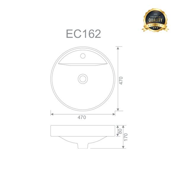 CHẬU LAVABO DƯƠNG BÀN EC162