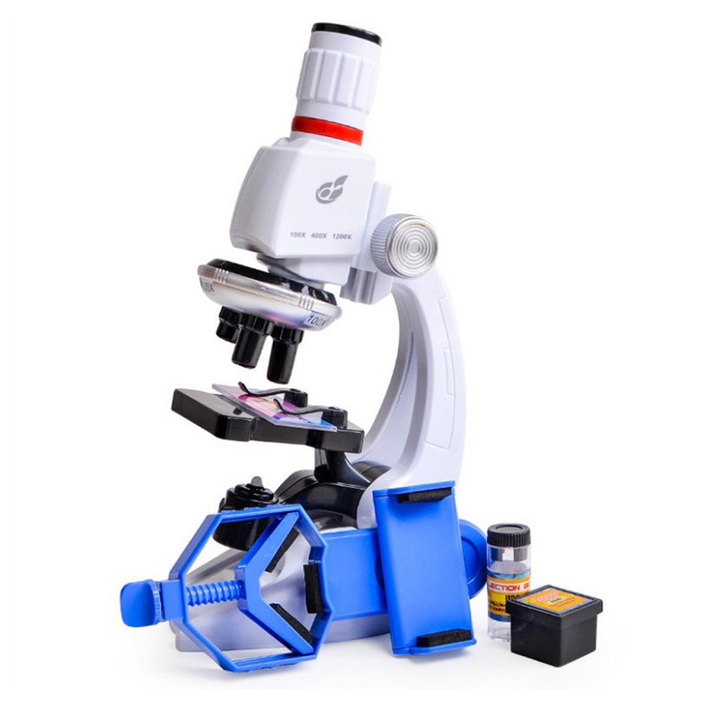 Children's Microscope Suit With Mobile Phone Holder Simulation High Definition 1200 Times Microscope Science And