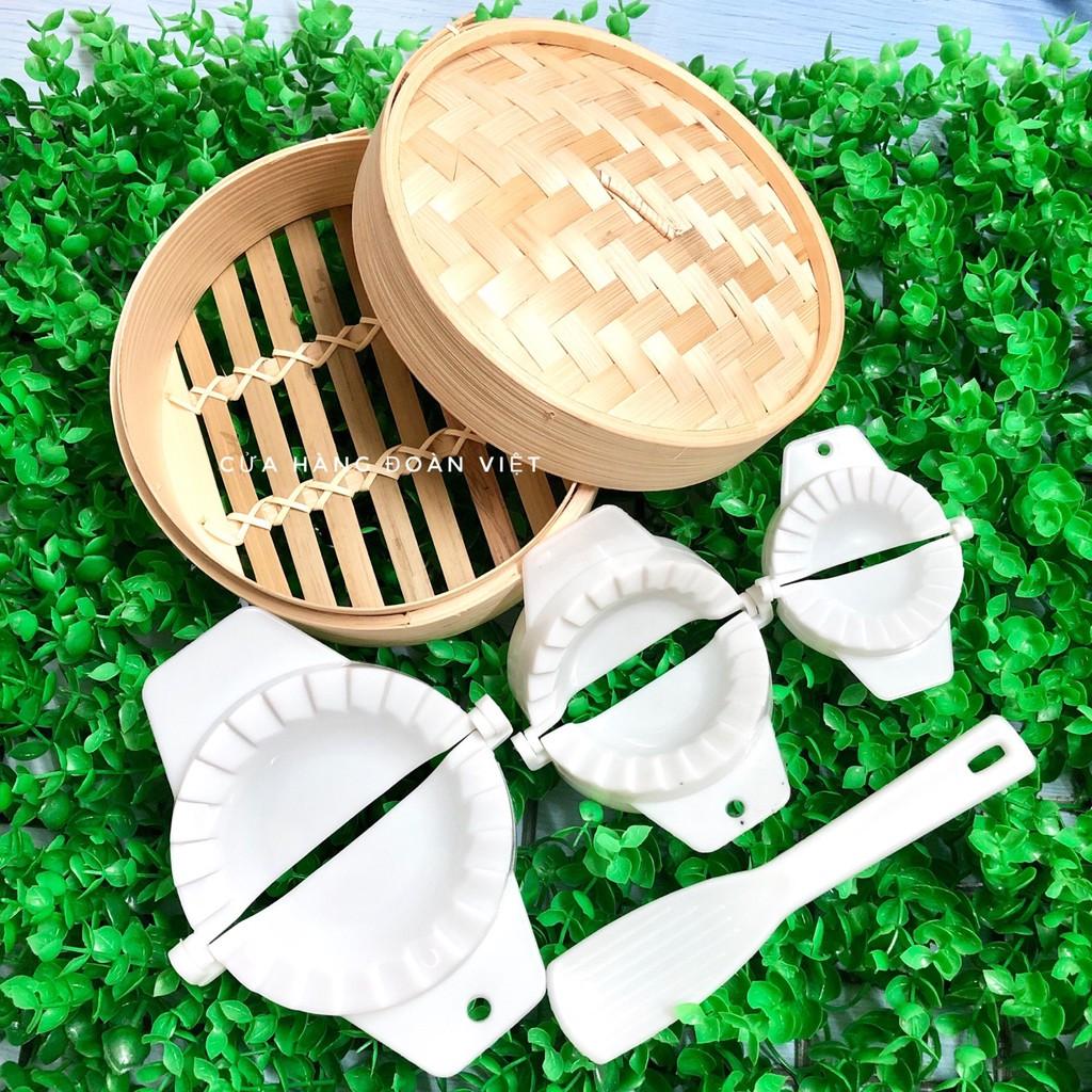Khuôn Há Cảo Sủi Cảo - Combo 3 Khuôn + Xửng Tre