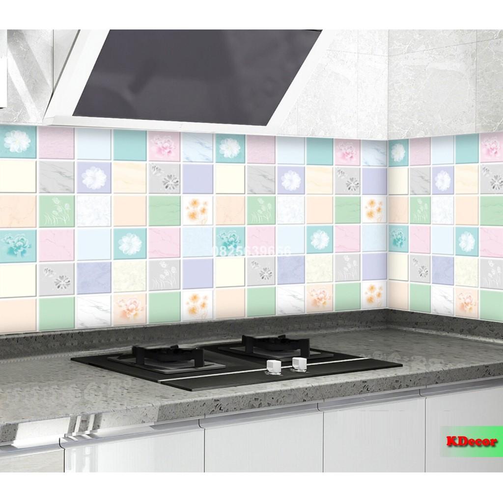 3 mét Decal dán bếp, giấy dán bếp tráng nhôm chịu nhiệt khổ 60cm