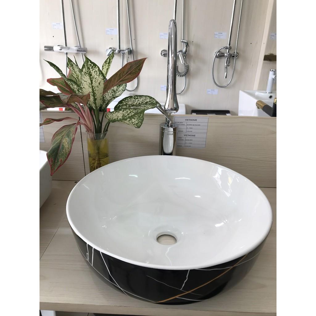 LAVABO KẺ SỌC VÀNG TRẮNG