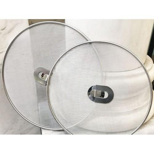 NẮP VUNG LƯỚI INOX 33 CM CHỐNG VĂNG DẦU MỠ, CHỐNG CÔN TRÙNG