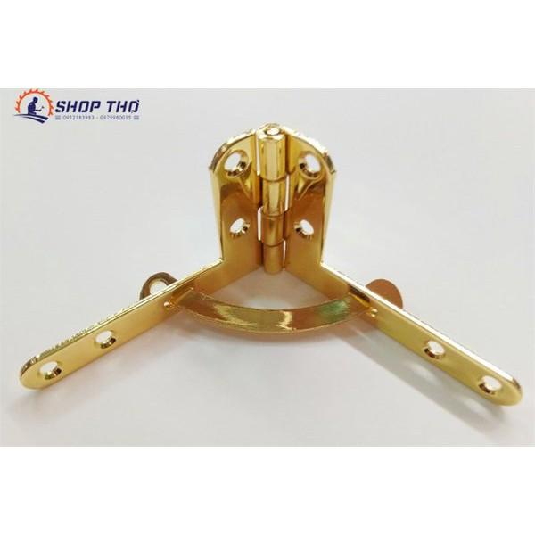 Bản lề chữ thất cỡ 51x31mm màu vàng loại dày đẹp mở 105 độ