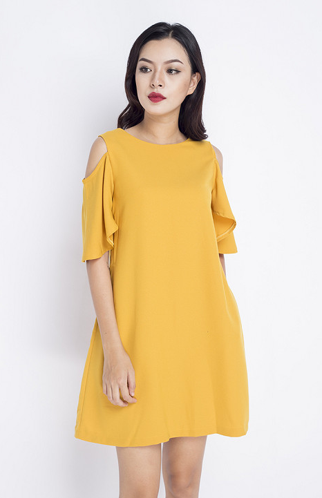Đầm dạo phố khoét vai NN170801