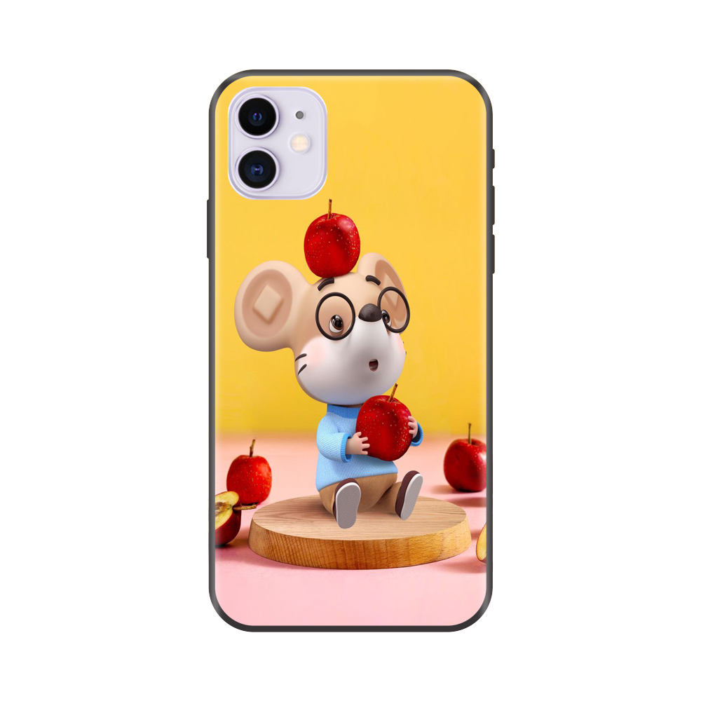 Ốp lưng TPU viền dẻo cho điện thoại IPHONE 11 Hình Chuột Tết 2020 Mẫu 11