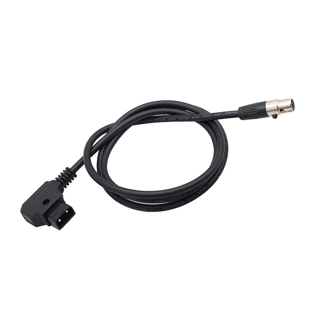 D Tap Male to 4 Pin Mini XLR Female Adapter Power Cable For Camera TVlogic Monitor