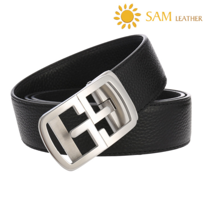 Dây Nịt Nam SAM Leather SFDN136 - Thắt Lưng Nam Da Bò Cao Cấp/ Mặt Khoá Thắt Lưng Inox Không Gỉ, Men's belts