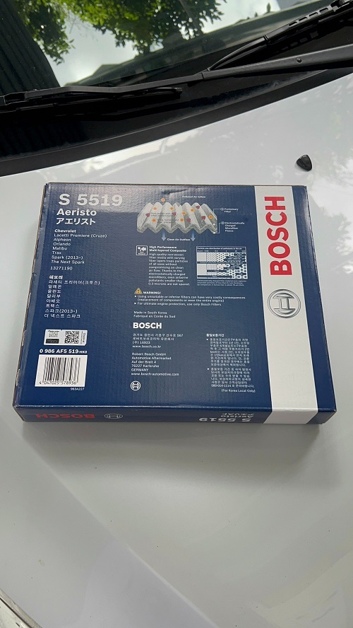 Lọc Gió Điều Hòa Tiêu Chuẩn / BOSCH / Aeristo / S5519 Dành Cho Xe Chervolet Aveo , Colorado , Cruze