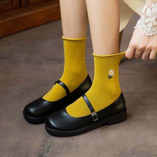 Bít Tất Nữ Cao Cổ Bèo Nhún Vintage - Tất bèo Nhún Học Sinh Cao Cổ Hàn Quốc Bo Bắp Chân Hot Trend