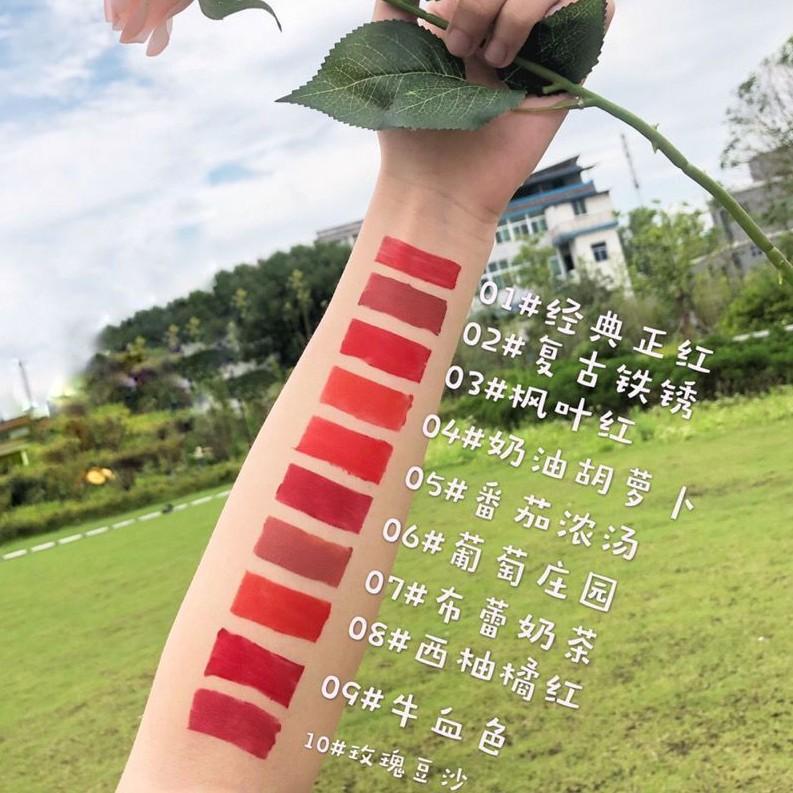 Set 10 son kem lì bền màu WETN Lip Gloss mới siêu đẹp