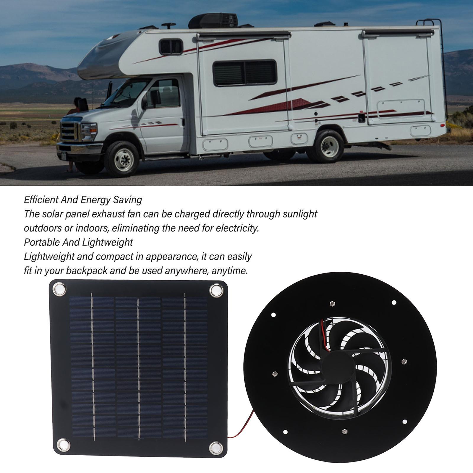 Solar Panel Fan Weatherproof 12V Ventilator for Hen House Outdoor Camping