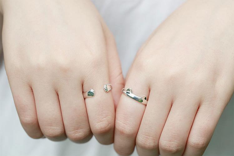 Nhẫn tai mèo vòng mở free size dễ thương cho bạn nữ NN09