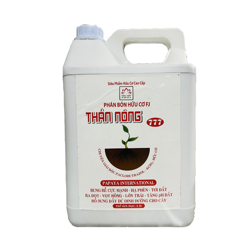 Phân bón hữu cơ cao cấp Thần Nông 777 can 5 lít Ra rễ Ra đọt Giải độc Dinh dưỡng cây
