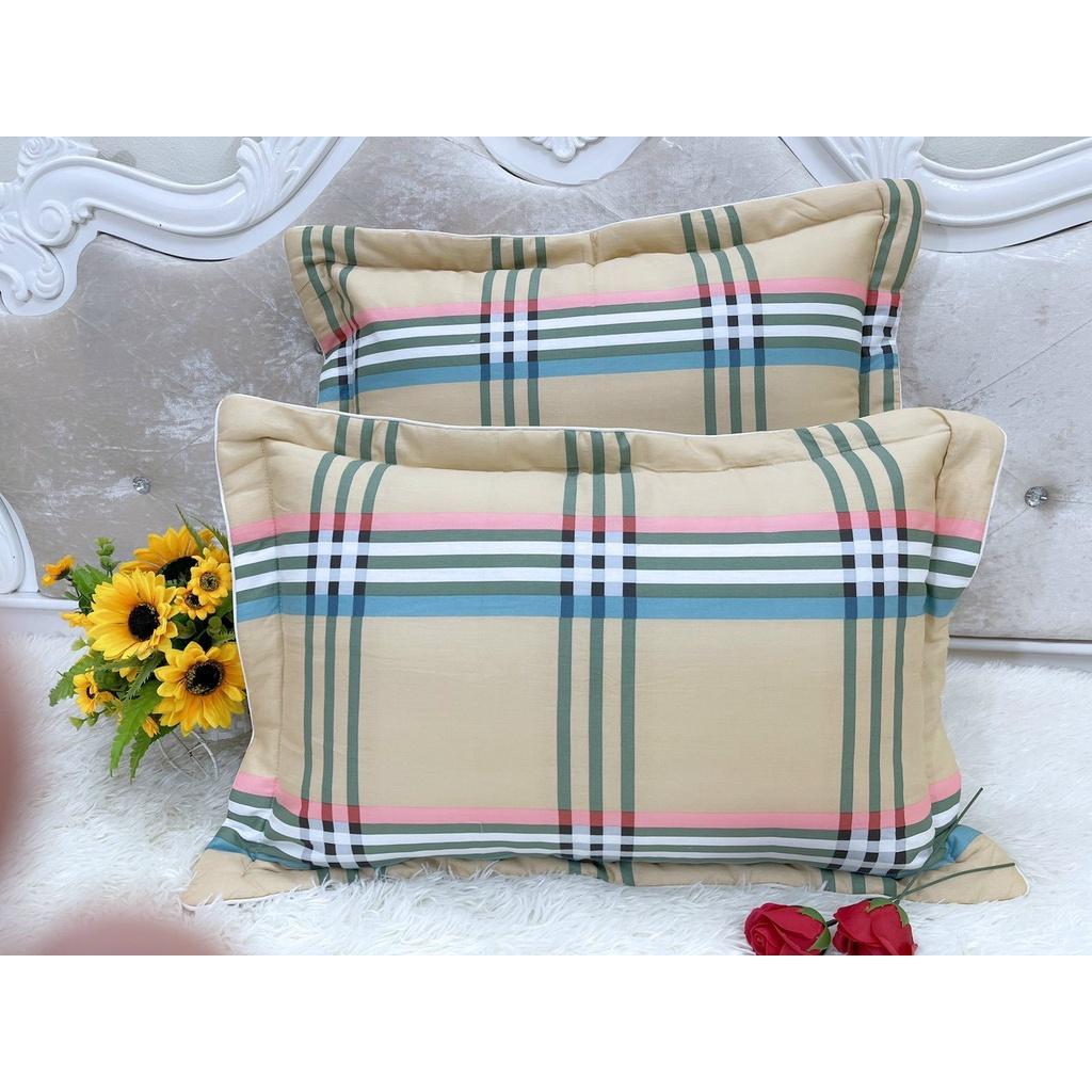 Vỏ Gối Nằm 100% Cotton Hàn Loại Đẹp Lót Bông Kích Thước 45x65cm