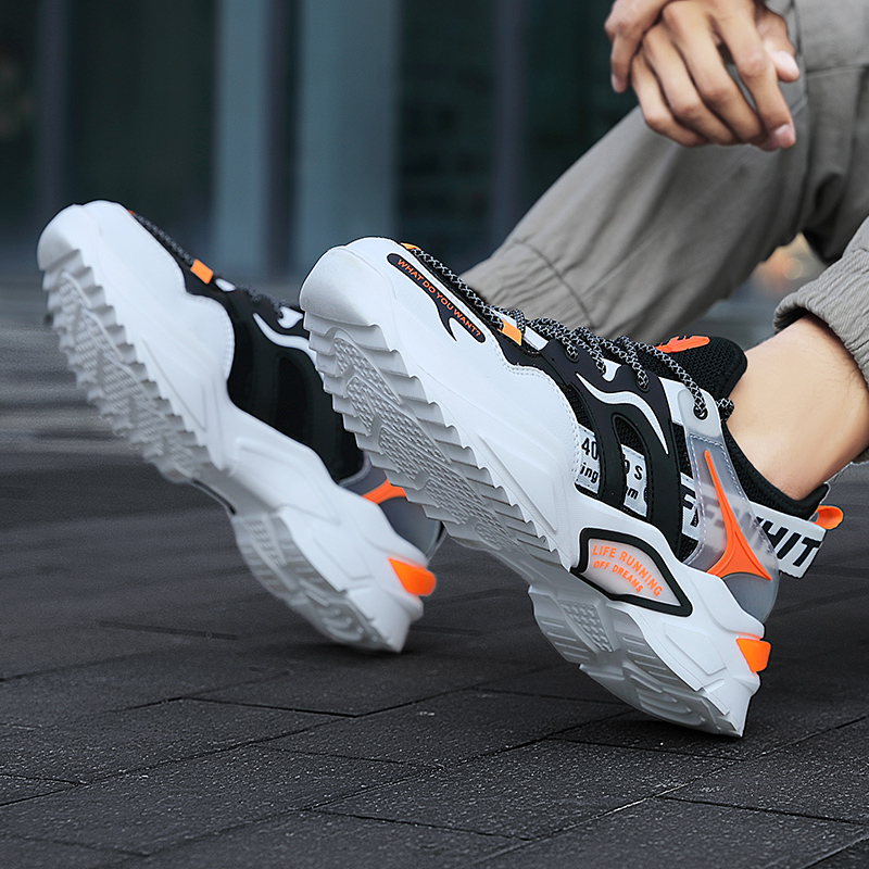 Giày Thể Thao Nam MENDO - Giày Sneaker Màu Đen - Xám, Giúp Tăng Chiều Cao Tự Tin Ra Ngoài- G5261