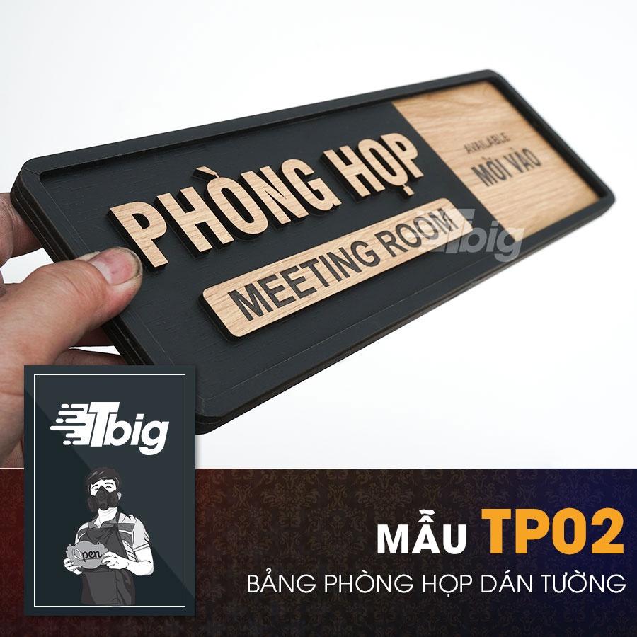 Biển bảng gỗ decor dán cửa Phòng Họp, văn phòng làm việc
