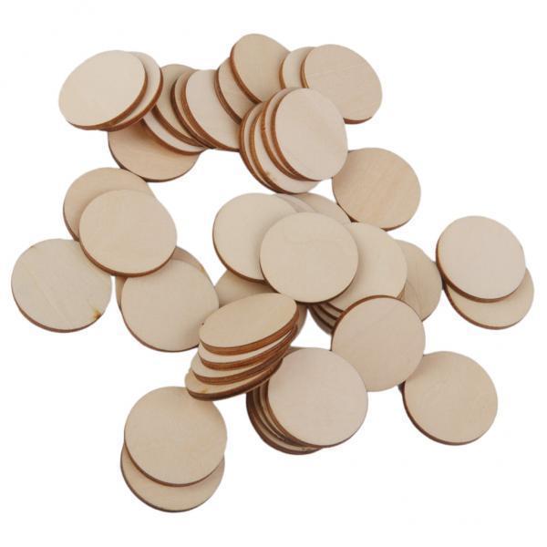 4x Blank Plain Round Shaped Natural Wood Slices Discs Art Craft Hobbies Pyrography