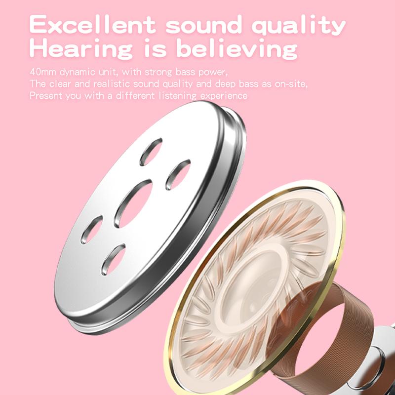 Đèn Flash LED Mèo Tai Tai Nghe Bluetooth Bé Gái Âm Nhạc Không Dây Bảo Hiểm Thẻ TF Tai Nghe Gaming Chụp Tai Kèm Mic Tai Nghe Điện Thoại quà Tặng