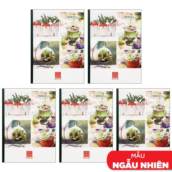 Combo 5 Vở Học Sinh Oxygen - Kẻ Ngang 80 Trang - Hồng Hà 1090 (Mẫu Màu Giao Ngẫu Nhiên)