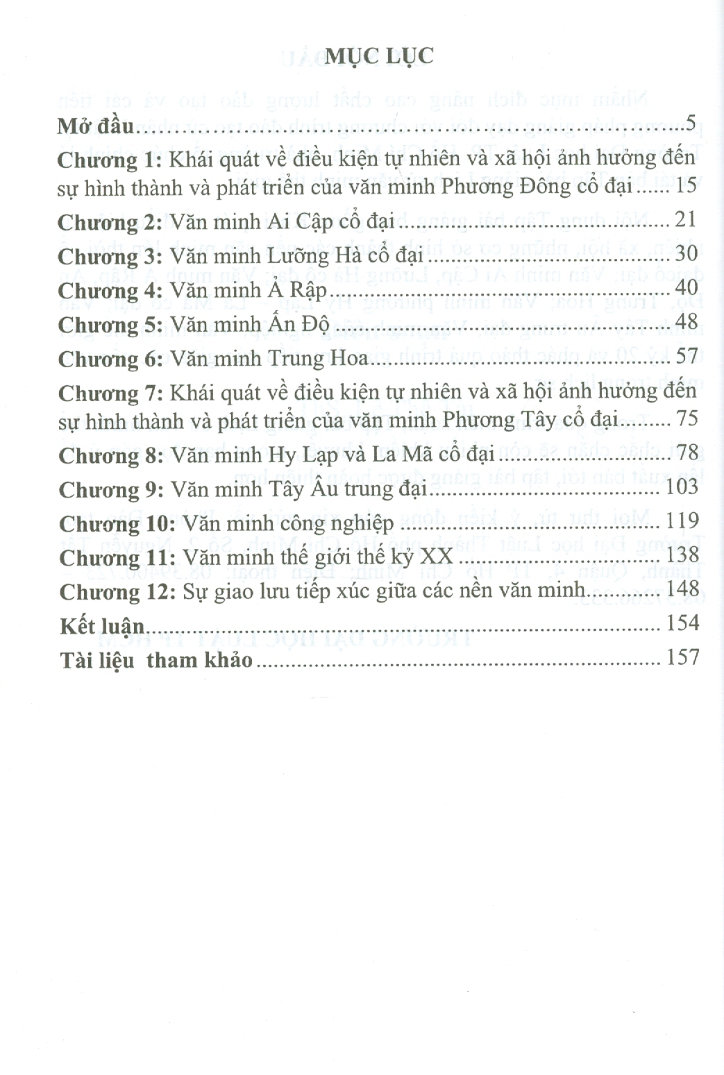 Tập Bài Giảng LỊCH SỬ VĂN MINH THẾ GIỚI