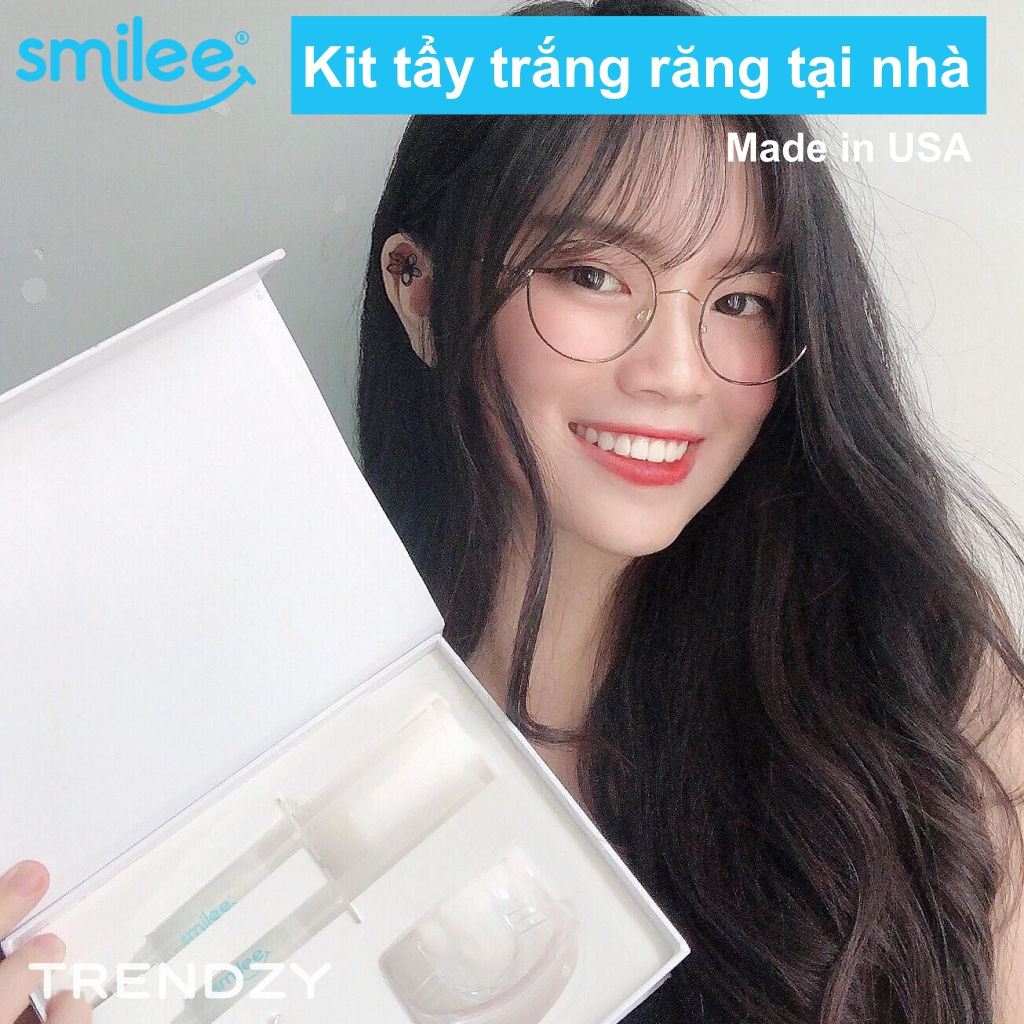 Bộ tẩy trắng răng tại nhà Smilee - Nhập khẩu USA - Làm trắng răng lên từ 3 - 6 tone chỉ với 20 phút - Đạt chuẩn ISO 22716:2007