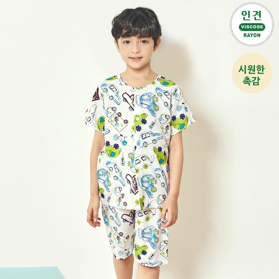 Đồ bộ Pyjama mặc nhà Viscose Rayon cho bé trai U3040 - Unifriend Hàn Quốc