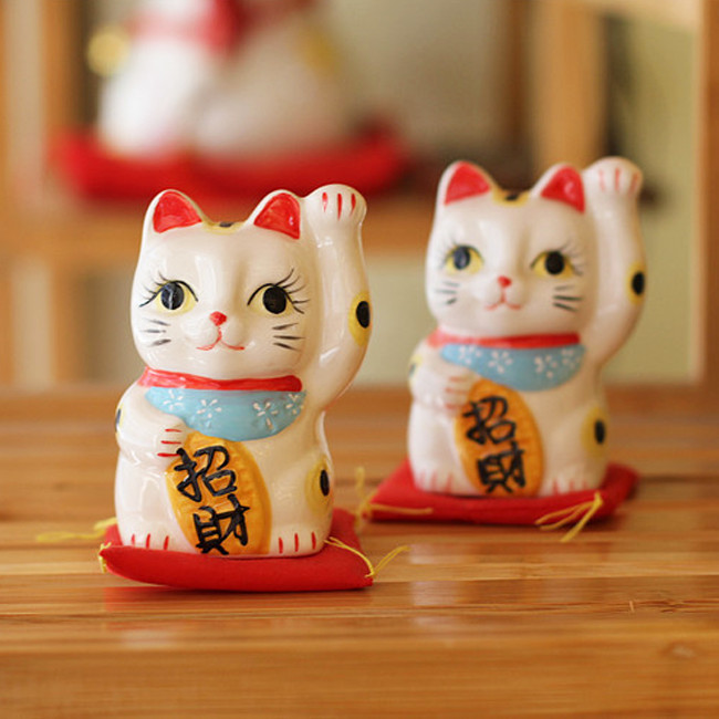 Mèo thần tài Nhật Bản Maneki neko Chiêu Tài 164165 - 10cm (1 con)