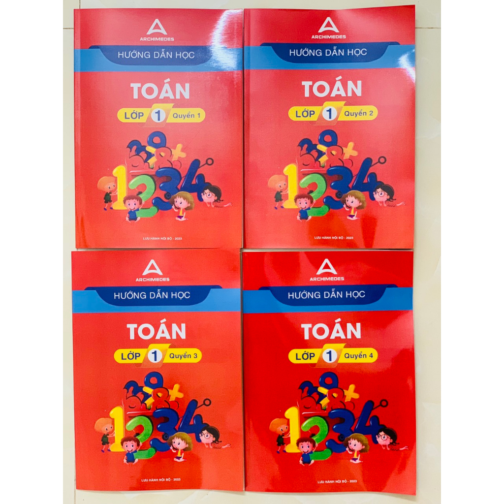 Sách - Combo 4 cuốn Hướng dẫn học toán lớp 1