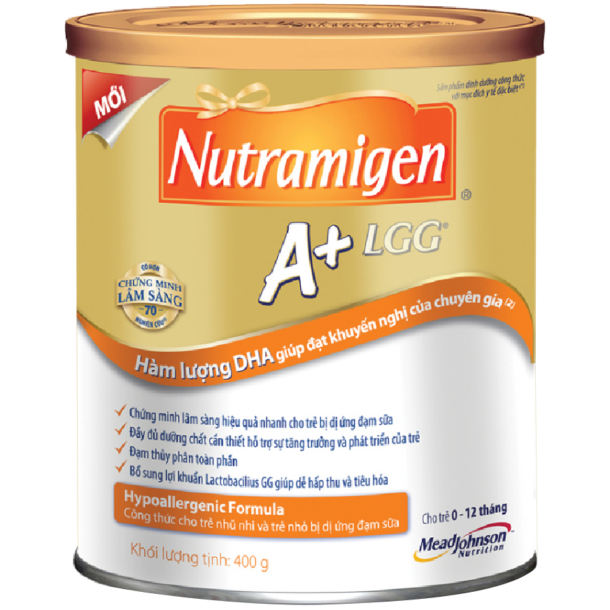 Sữa bột Nutramigen A+ LGG - Sữa cho trẻ dị ứng đạm sữa bò cho trẻ 0-12 tháng (400g)