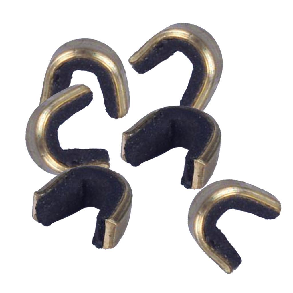 6 Packs Archery Strings Buckle Clips Nock Sets Brass Nocking Point Bow String Protect
