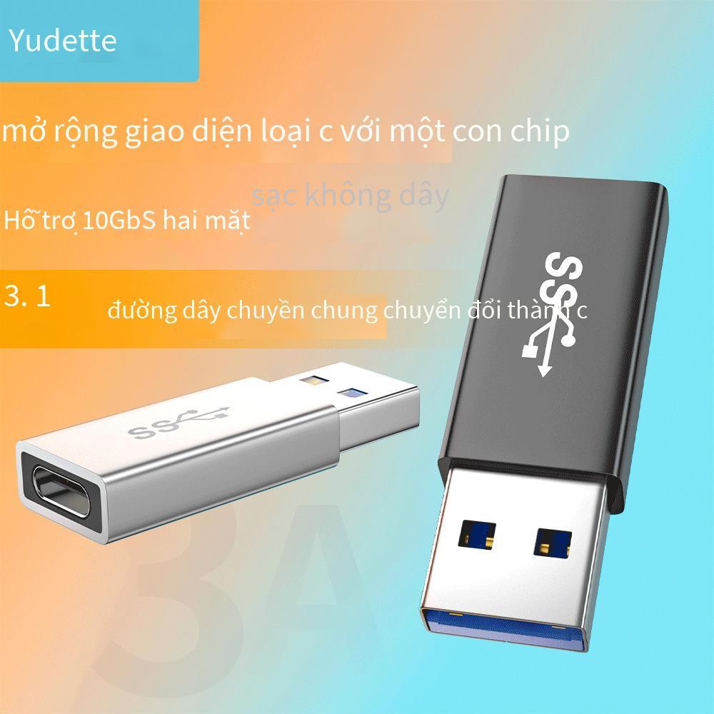 Giao hàng nhanh Bộ chuyển đổi 3.1USB sang type-c Một đầu đực sang đầu cái C phù hợp với bộ sạc không dây Apple typec type-c