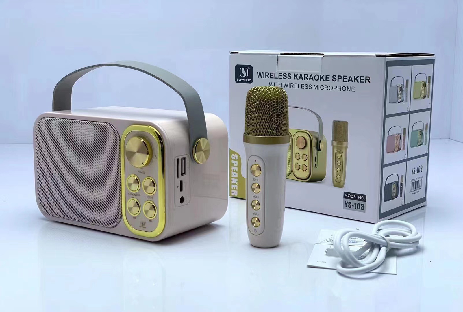 Loa Karaoke Bluetooth YS-103 Kèm 1 Micro Không Dây