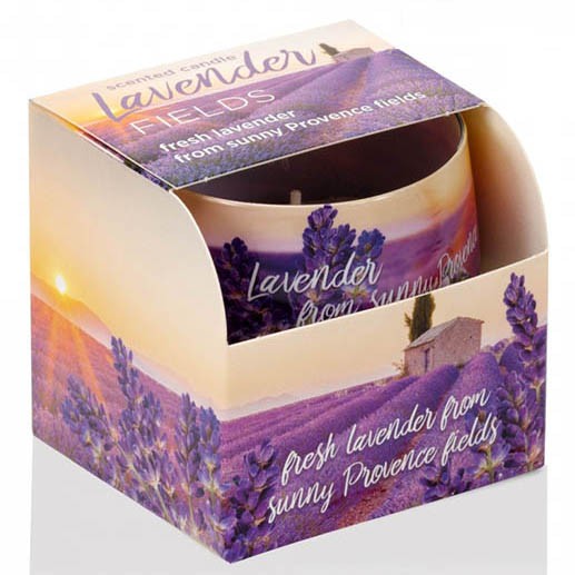 Ly nến thơm tinh dầu Bartek Lavender Fields 100g PTT04968 - cánh đồng oải hương (giao mẫu ngẫu nhiên)