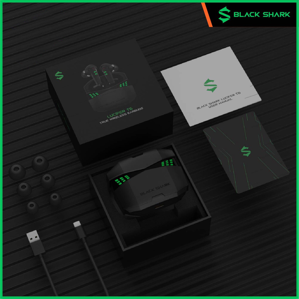 [Hàng Chính hãng] Tai Nghe Gaming Bluetooth TWS Xiaomi Black Shark Lucifer T6 【Độ trễ 35ms ◆ Bluetooth 5.2 ◆  Thời gian dùng tới 26h】