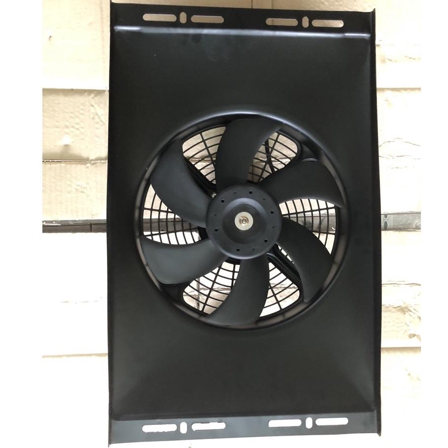 Quạt Dàn nóng lồng sắt chế 14x23 12V / 24V 35x58 cm hàng Trung Quốc