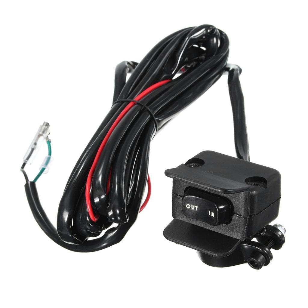 3 Meters 12V Winch Rocker Switch Control Line  Kit for Motorcycle ATV