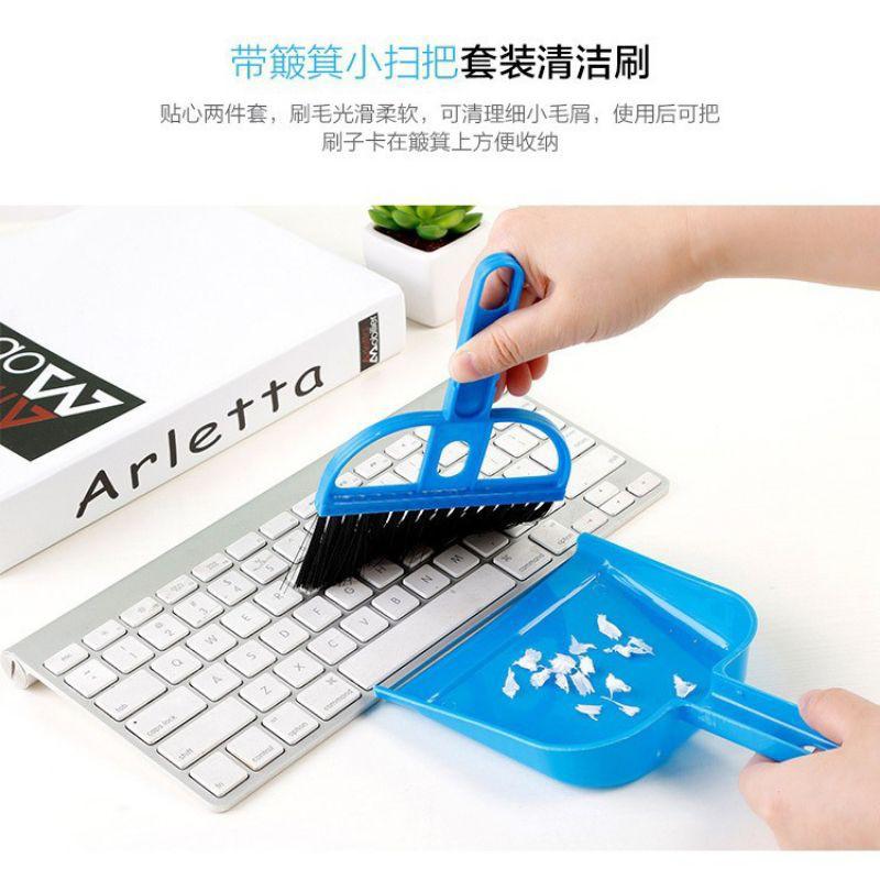 Bộ chổi quét bụi và ki hốt rác mini