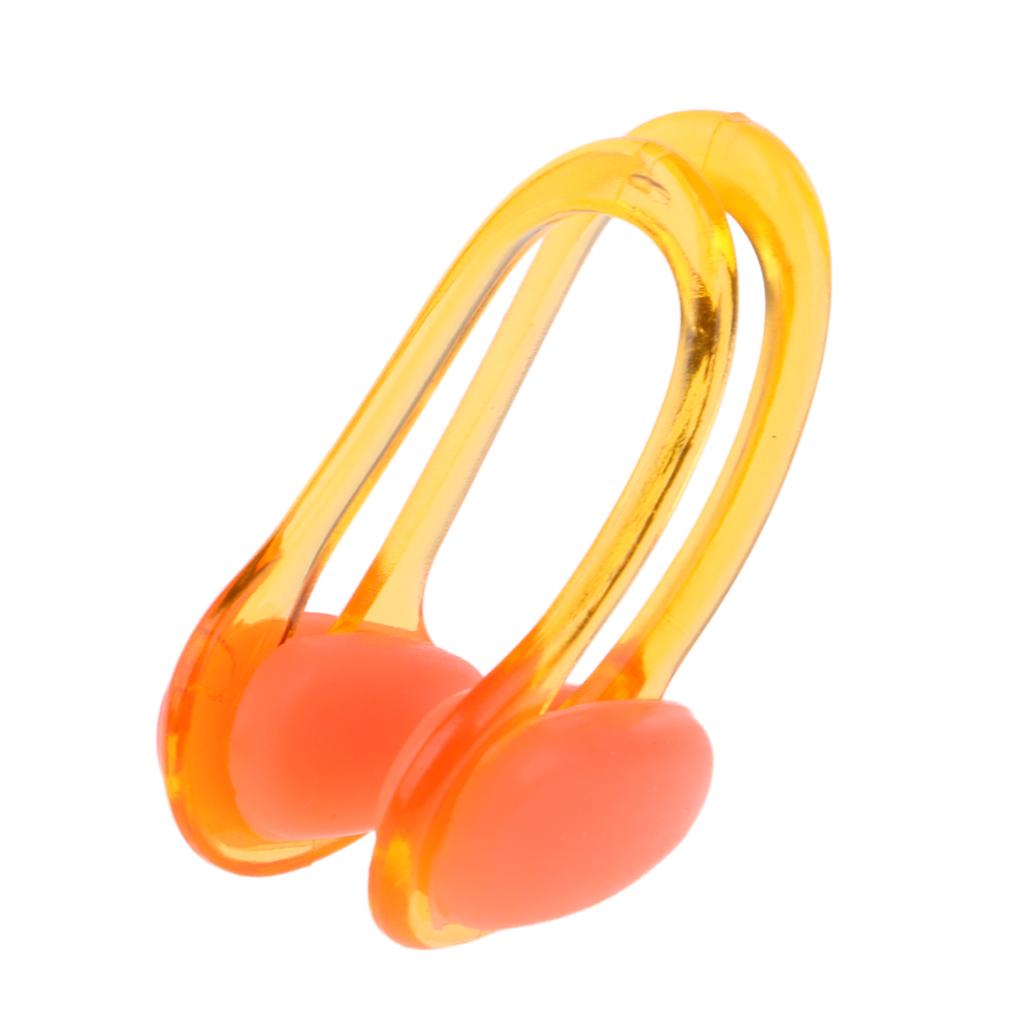 7xMen Women Soft Silicone Swim Swimming Nose Clip with Storage Case Orange