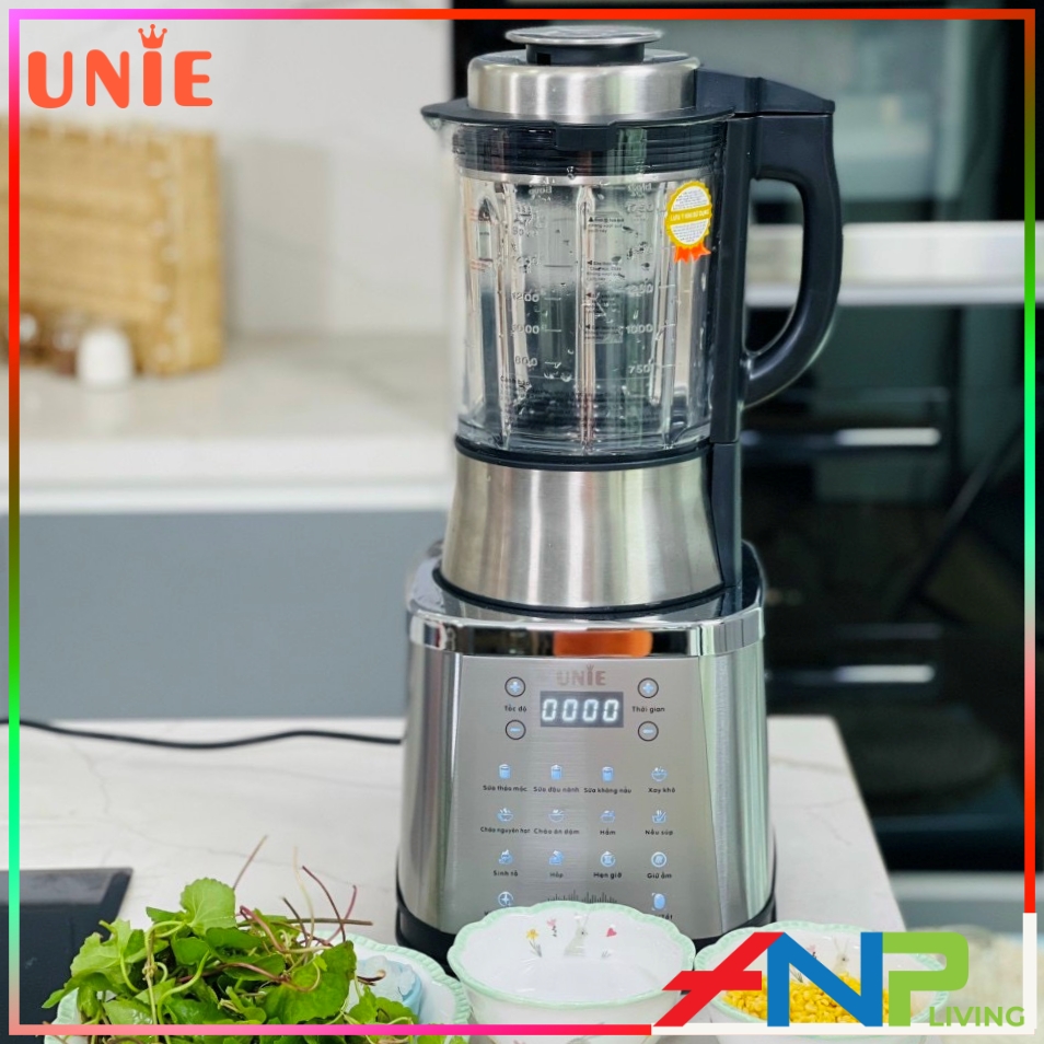 Máy làm sữa hạt đa năng Unie V8S, công suất 1800W, dung tích 1.75L, Báo Chức Năng Bằng Giọng Nói Thông Minh - Hàng chính hãng