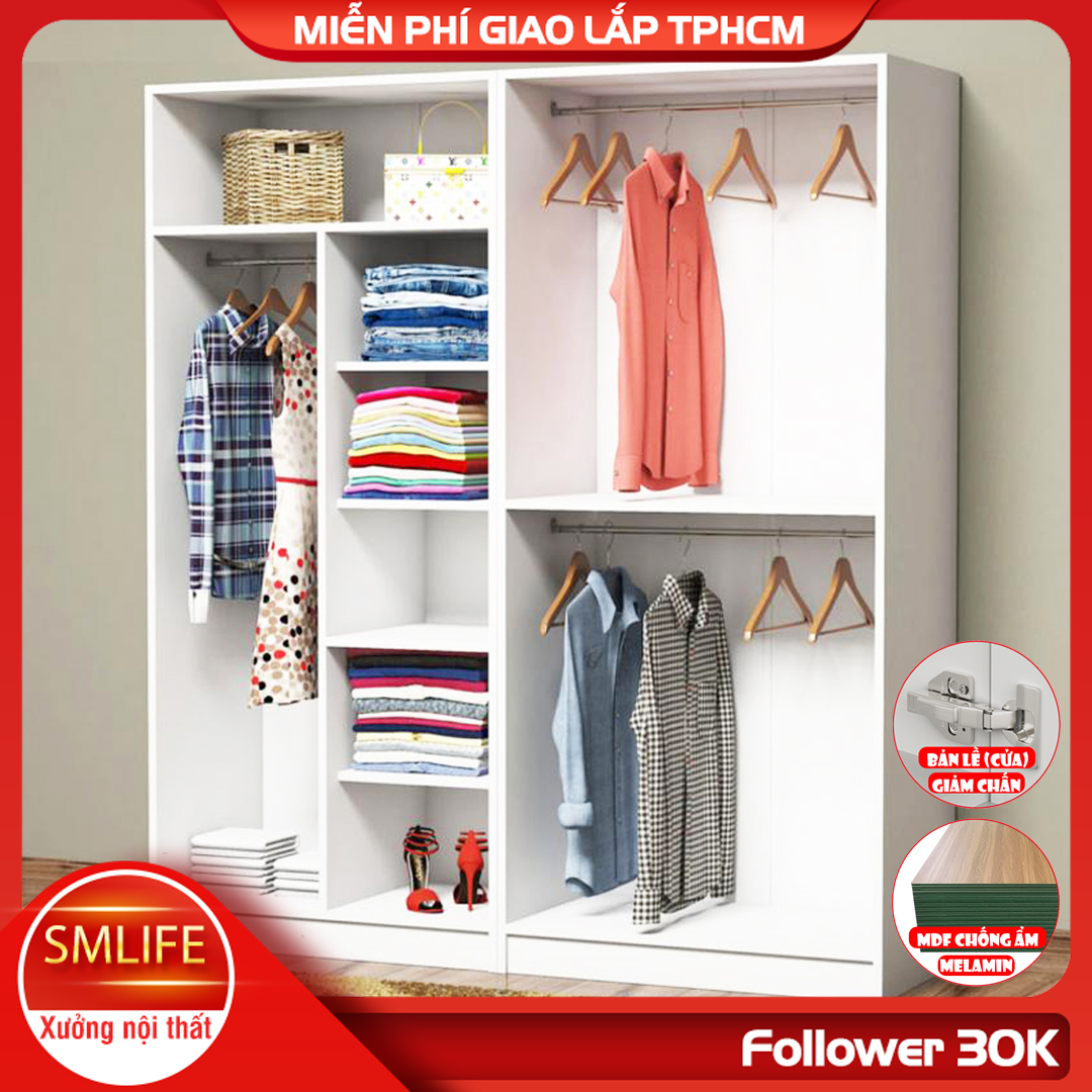 Tủ để quần áo gỗ MDF thiết kế hiện đại SMLIFE Brook