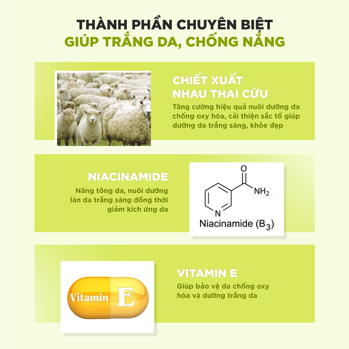 Kem trắng da chống nắng nhau thai cừu SPF 50 PA+++ chống UV dưỡng da trắng mịn, nâng tông MEE NATURAL 50ml